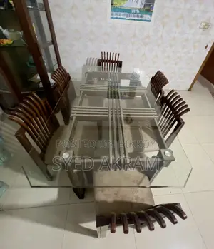 হাতির ৬-আসনের ডাইনিং টেবিল সেট