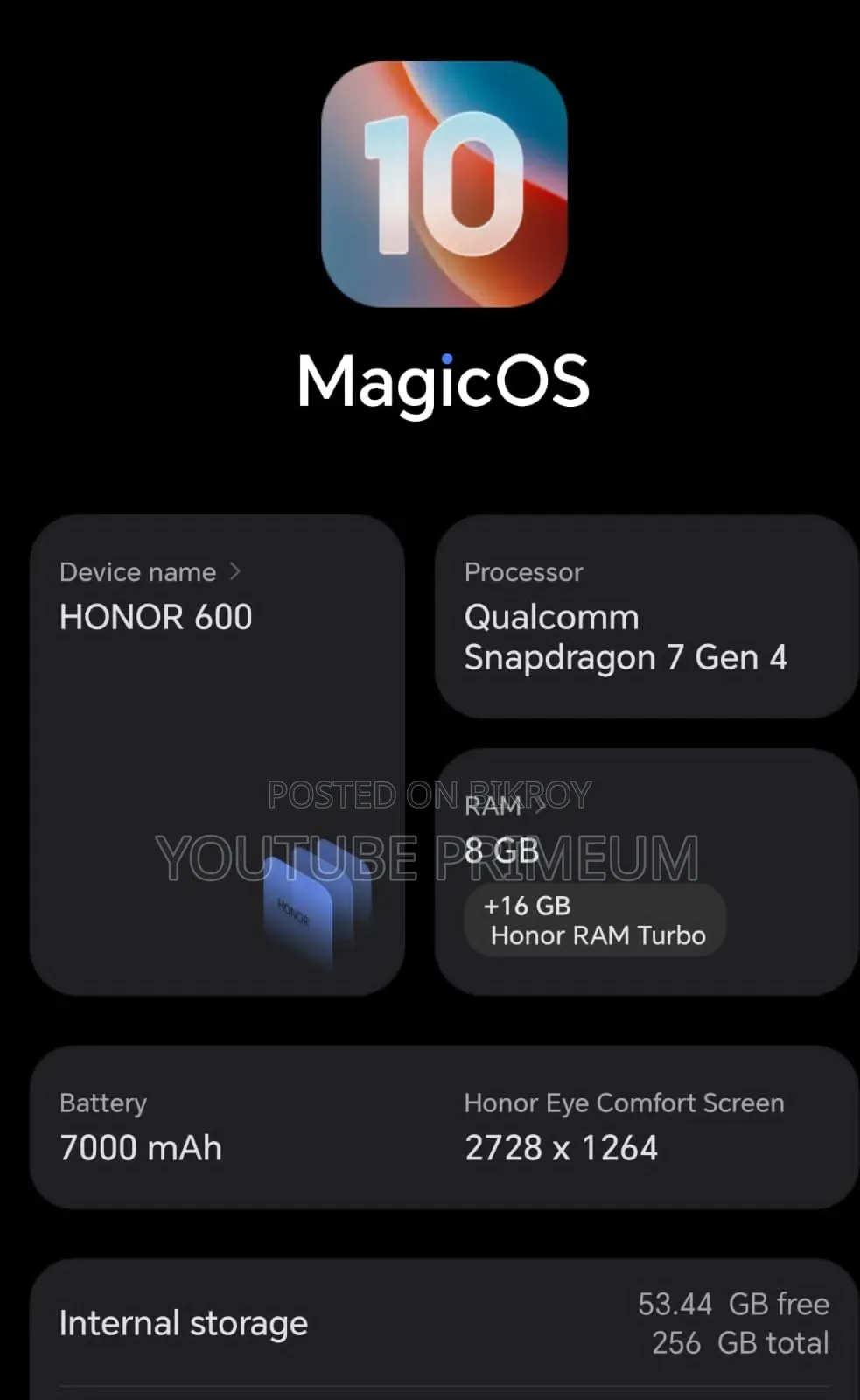Honor 600 256 GB White