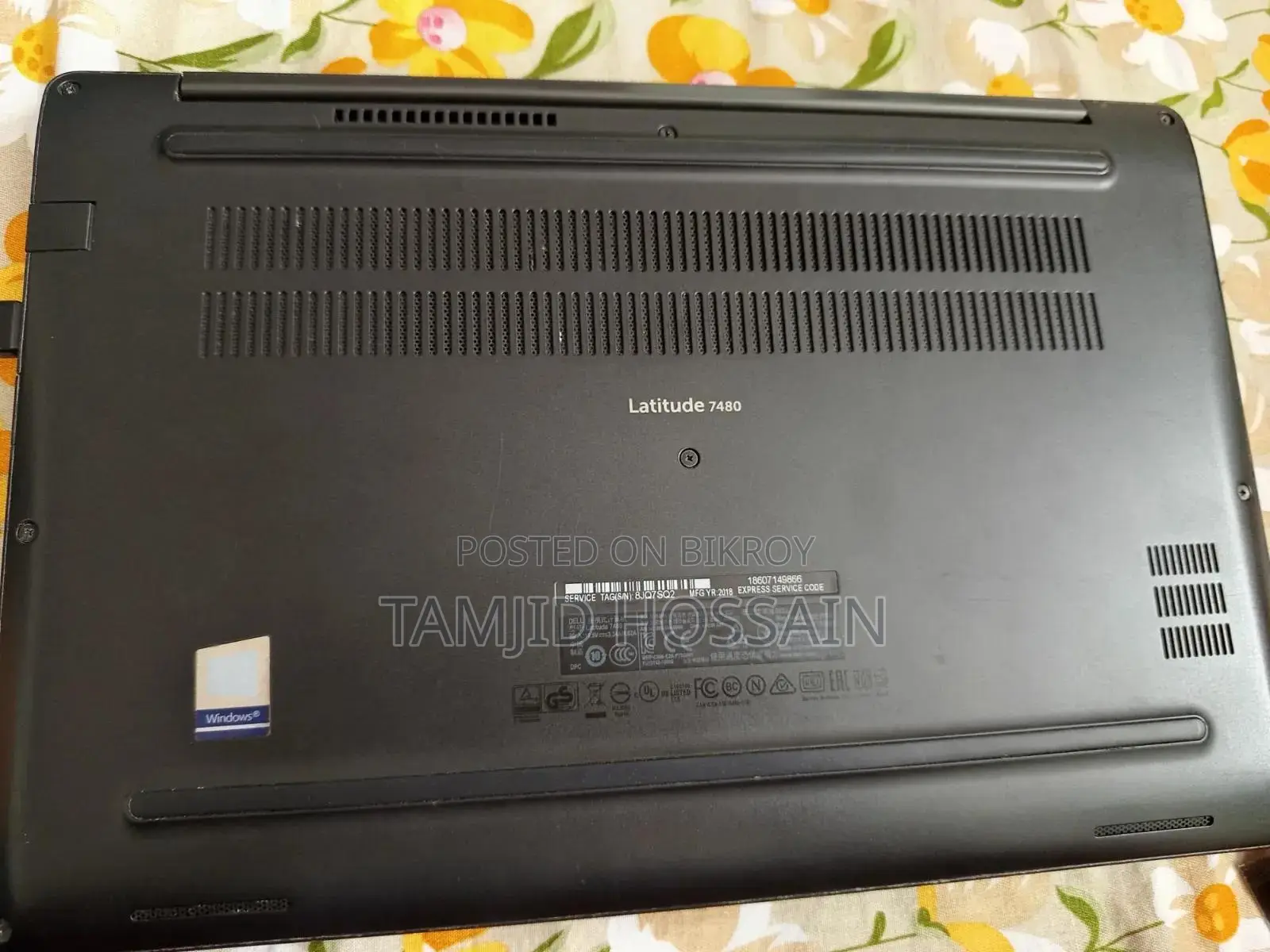 Laptop Dell Latitude 7480 8GB Solid State Drive 6th Generation