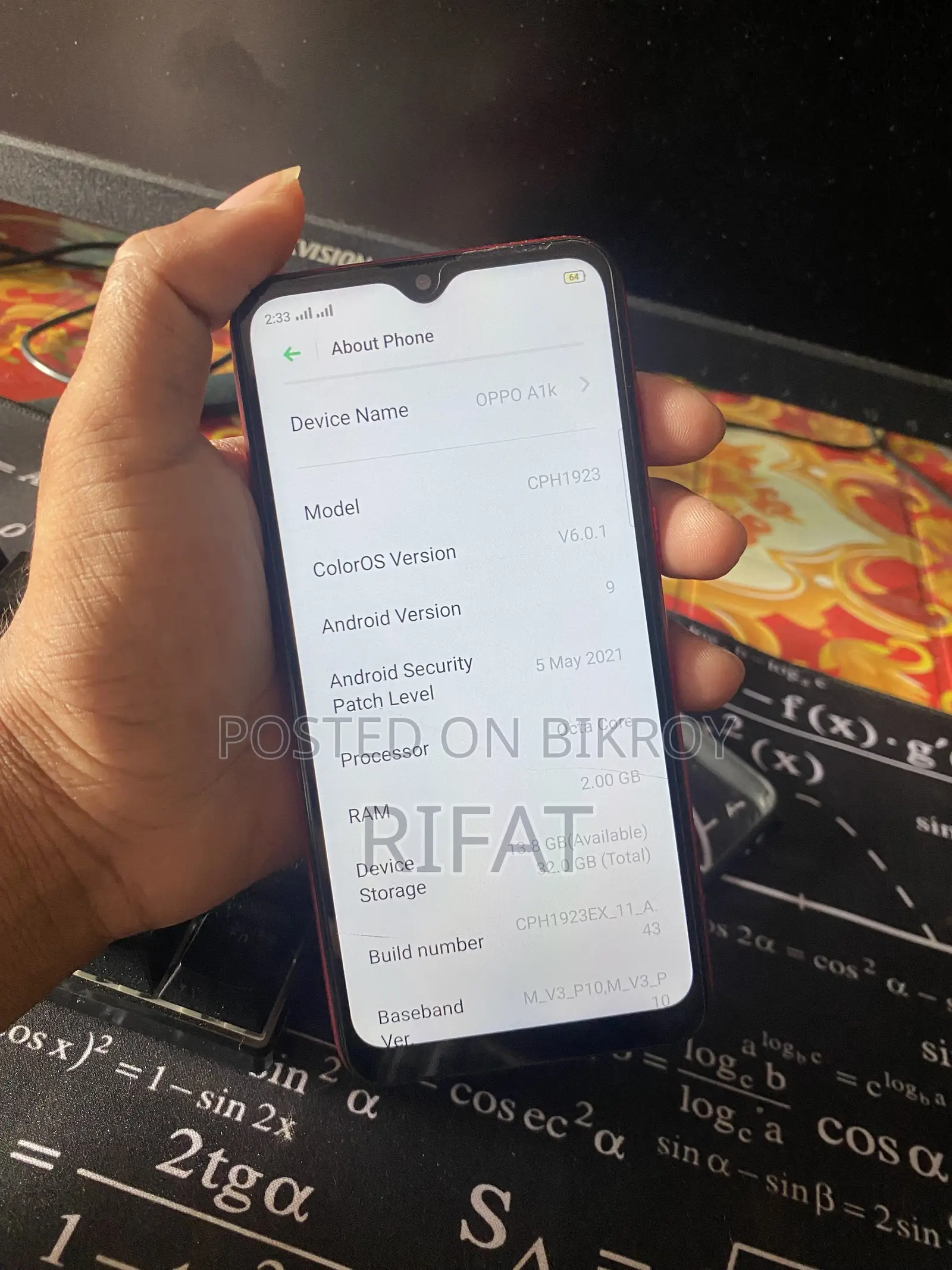 Oppo A1k 32 GB Red