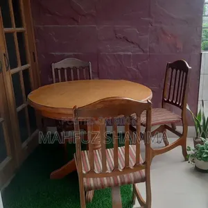 সেগুন কাঠের গোল ডাইনিং / কফি টেবিল + চেয়ার