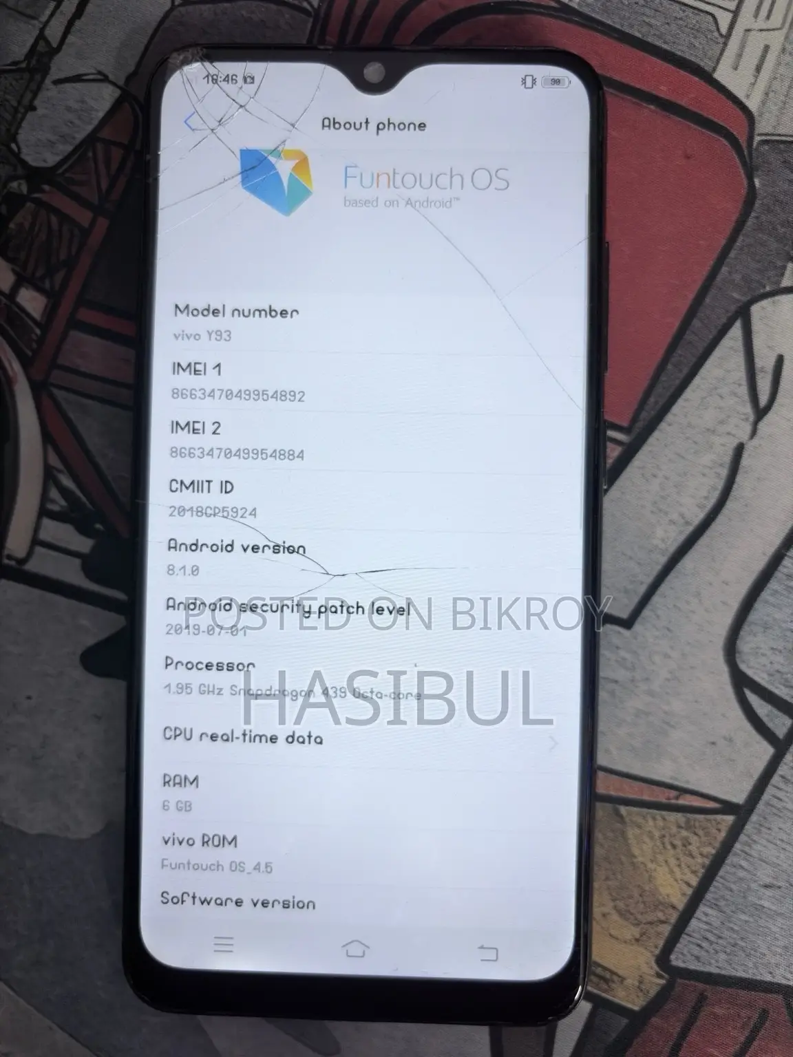 Vivo Y93 128 GB Black