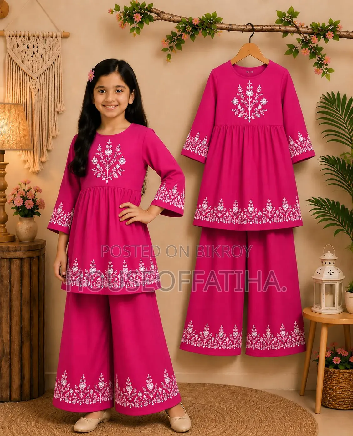 প্রিমিয়াম গার্লস কুর্তি প্লাজ্জো সেট