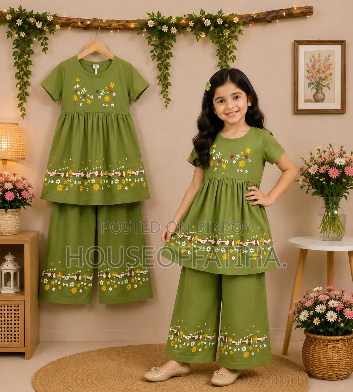 প্রিমিয়াম গার্লস কুর্তি প্লাজ্জো সেট