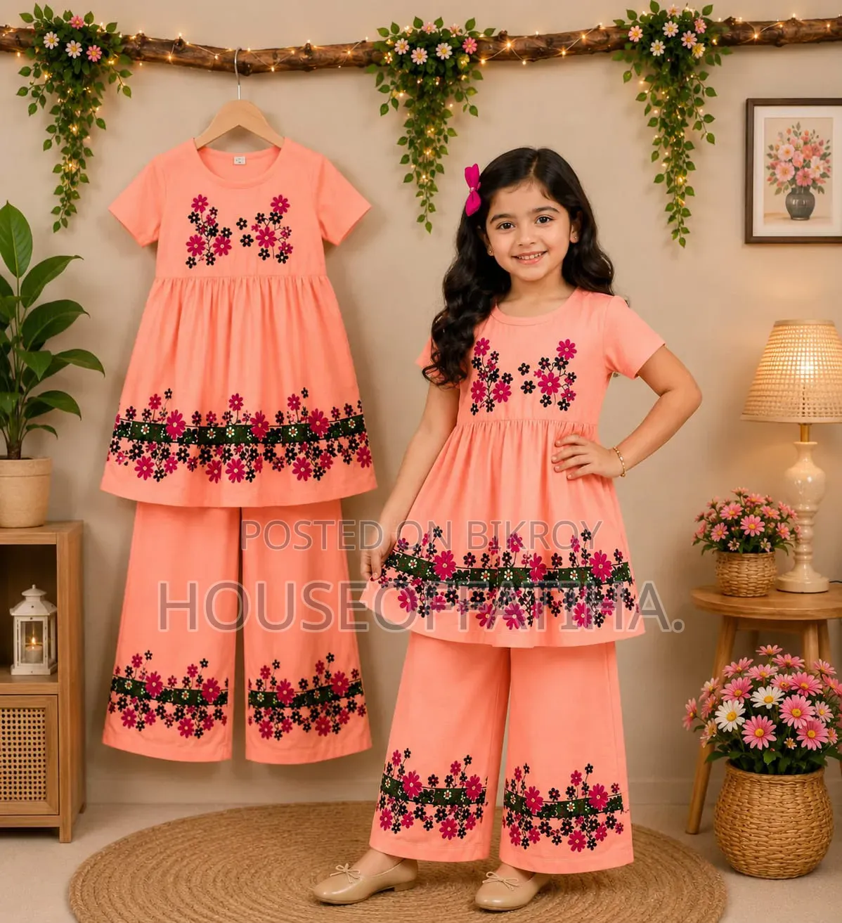 প্রিমিয়াম গার্লস কুর্তি প্লাজ্জো সেট