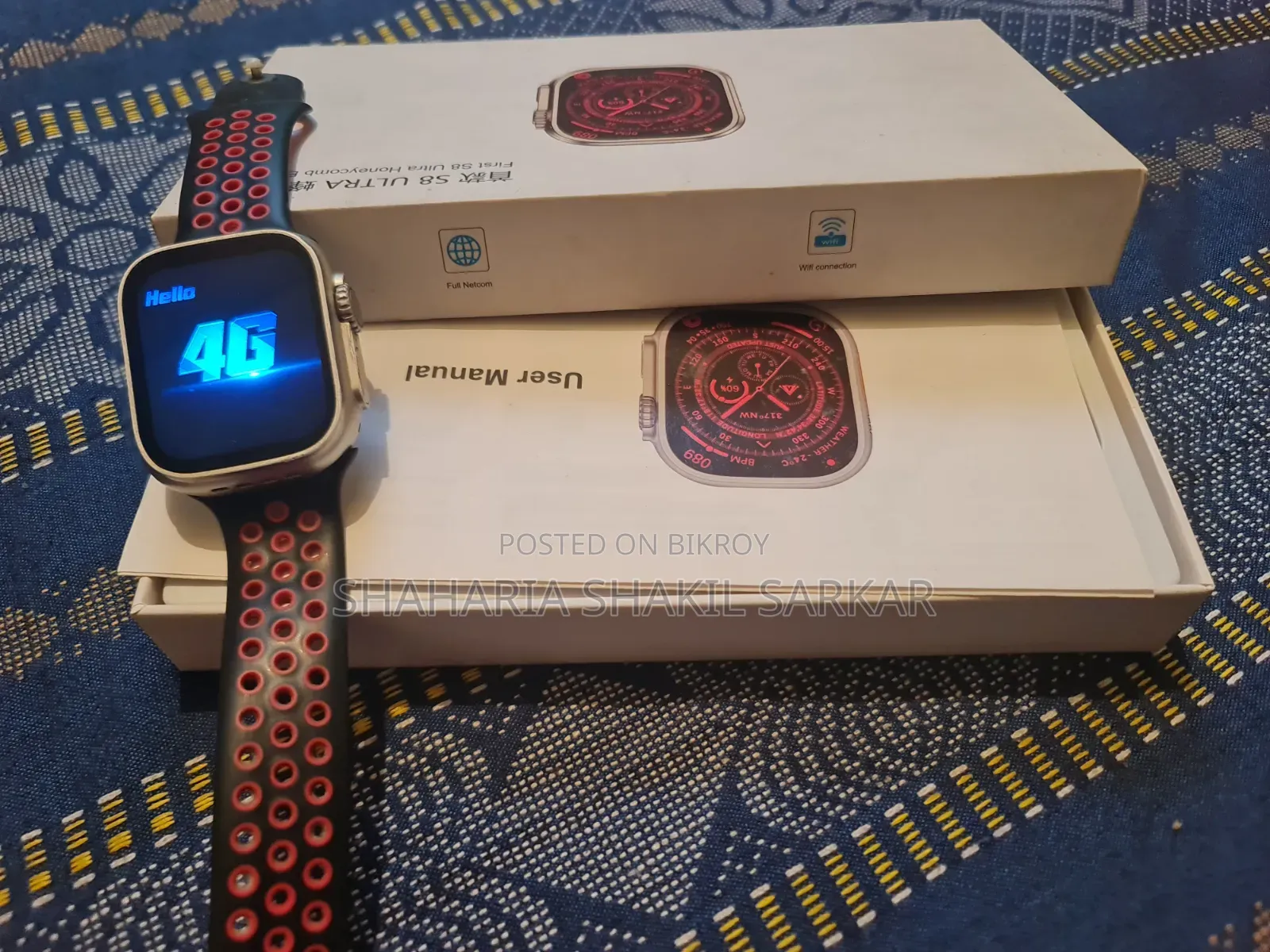 S8 Ultra 4G Smart Watch Android