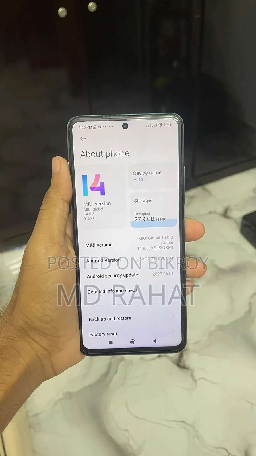 শাওমি মি ১০আই ১২৮ জিবি পার্পল