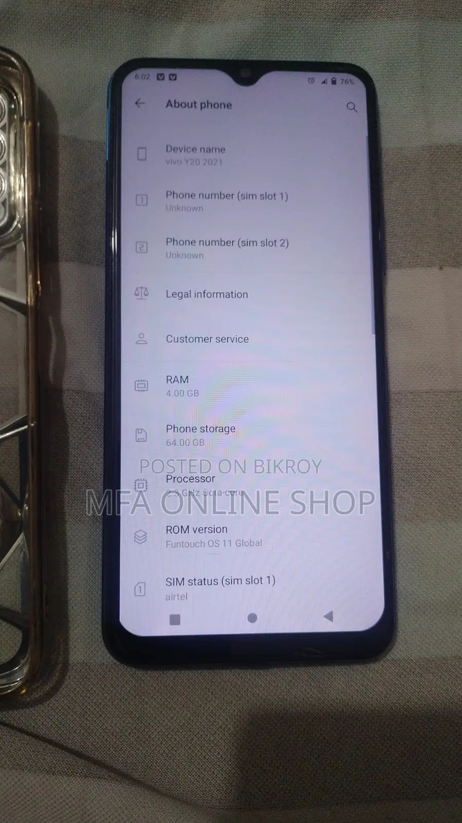 Vivo Y20 64 GB Black