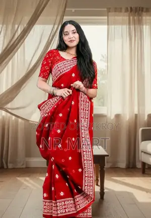 প্রিমিয়াম হাফ সিল্ক জামদানি প্রিন্ট শাড়ি