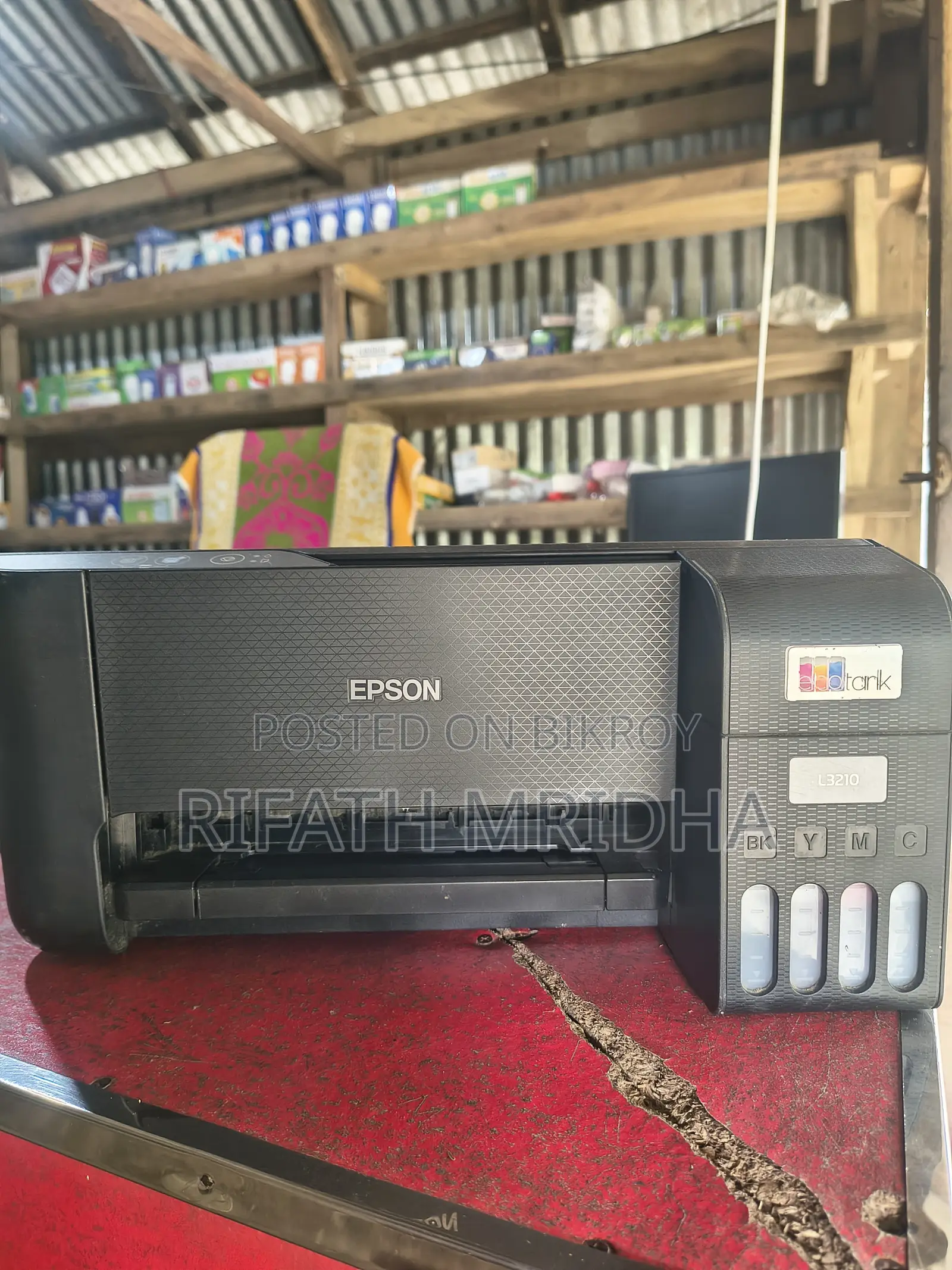 Epson L-3210 is in new condition. 70-80 pages printed after purchase.