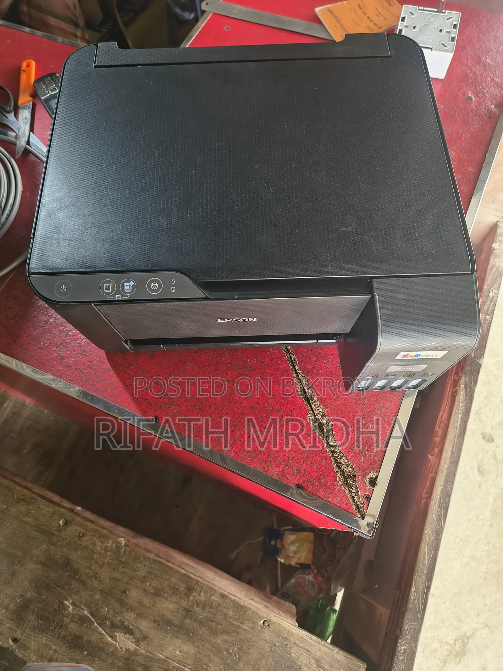Epson L-3210 is in new condition. 70-80 pages printed after purchase.