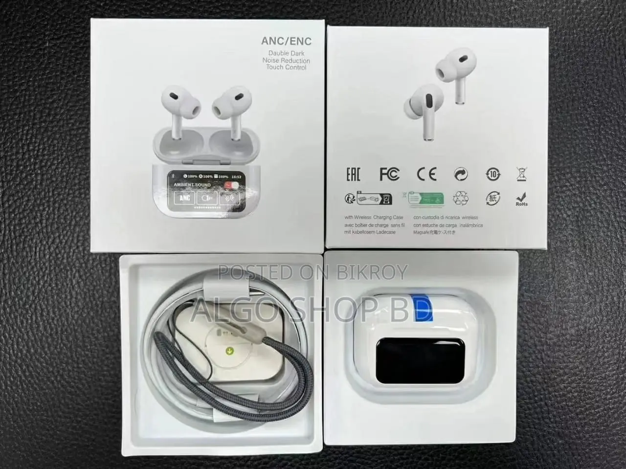 A9 Pro Touch Screen ANC Earbuds (Free Delivery)