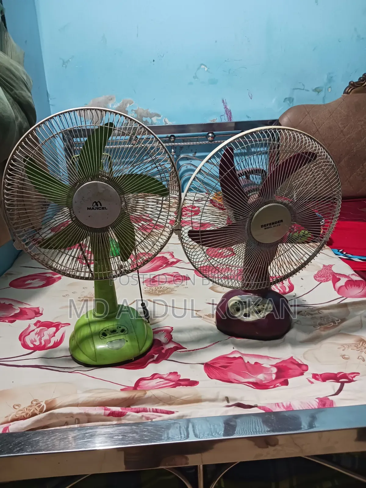 Two Working Rechargeable Fans
