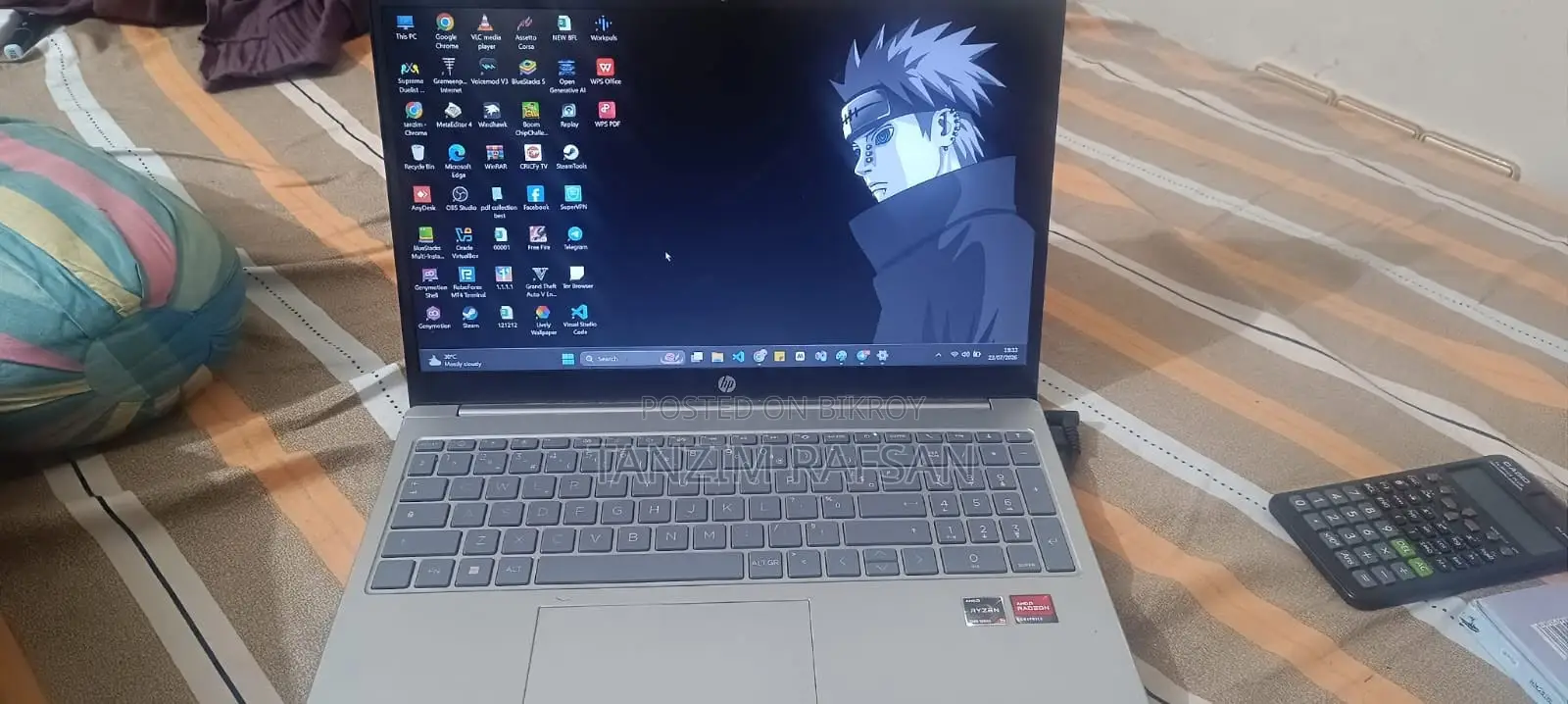 ল্যাপটপ HP ১৫ ১৬জিবি AMD Ryzen 5 SSD ৫১২জিবি