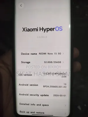 নিউ শাওমি রেডমি নোট ১৫ ২৫৬ জিবি ব্ল্যাক