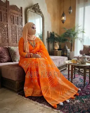 জামদানি প্রিন্ট হাফ সিল্ক শাড়ি