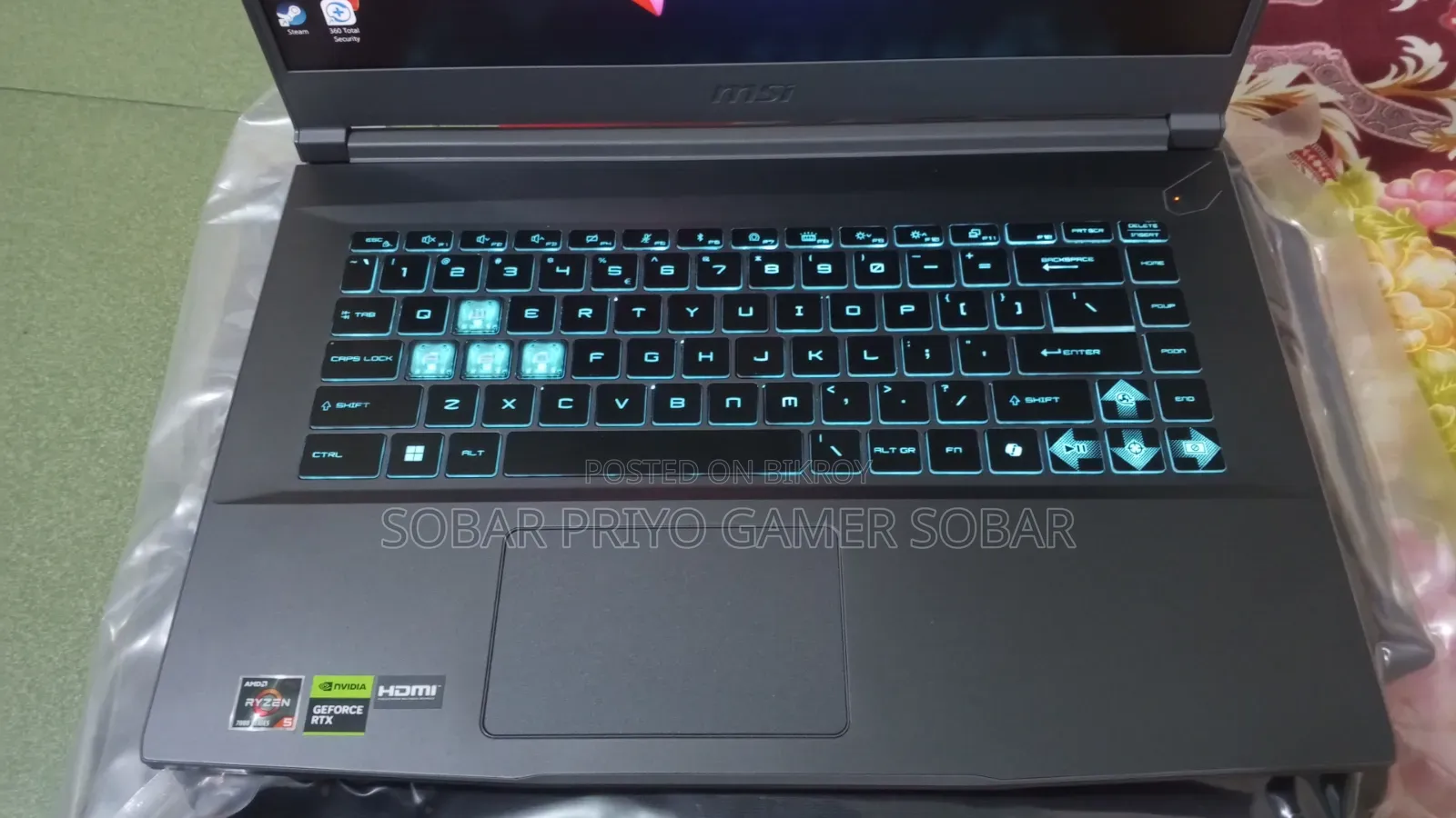 MSI 16GB AMD Ryzen 5 512GB SSD Laptop