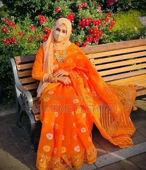 Half Silk Screen Print Saree