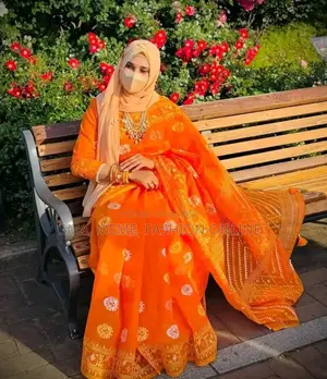 Half Silk Screen Print Saree