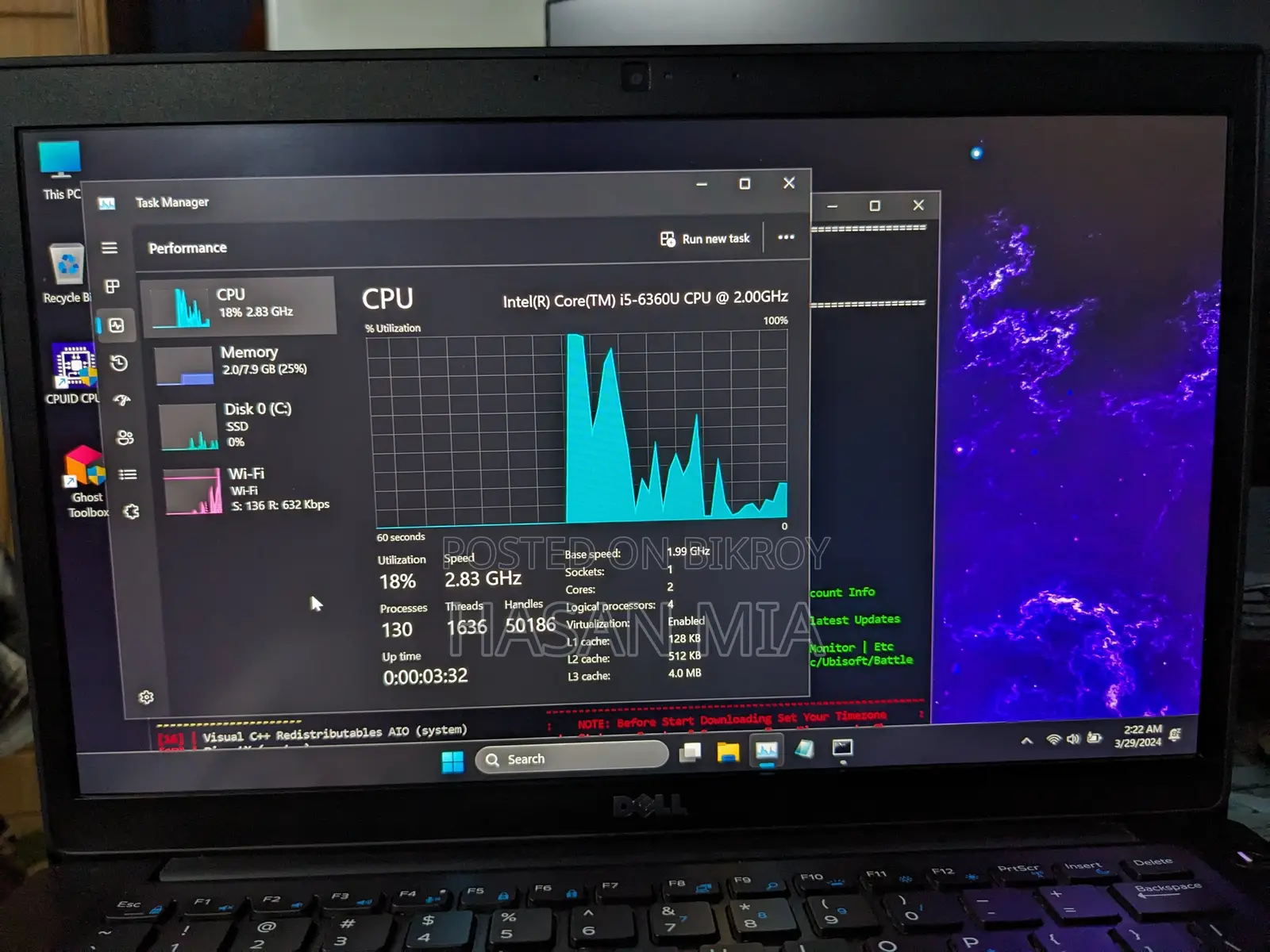 Laptop Dell Latitude 7480 16GB Intel Core I5 SSD 256GB