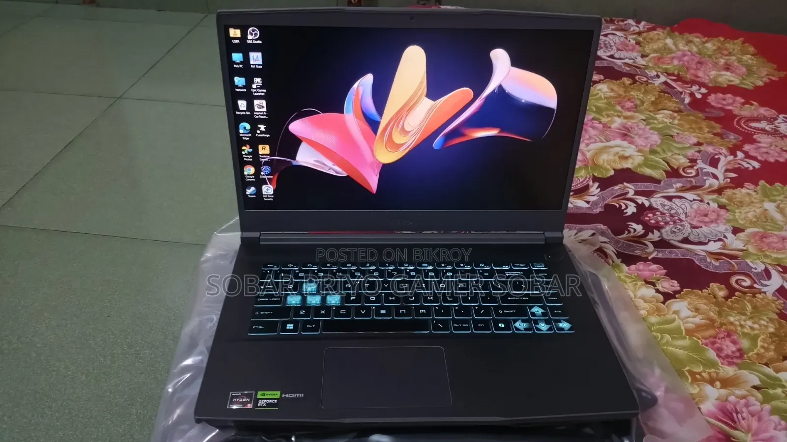 MSI 16GB AMD Ryzen 5 512GB SSD Laptop