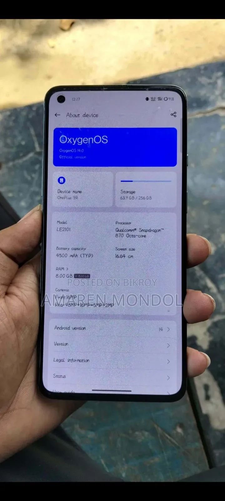 OnePlus 9R 256 GB Blue
