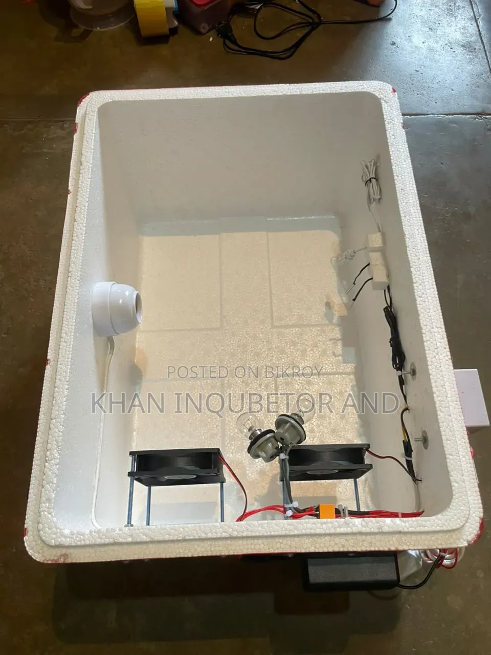 AC DC Incubator. You can run it on battery even if the electricity goes out.