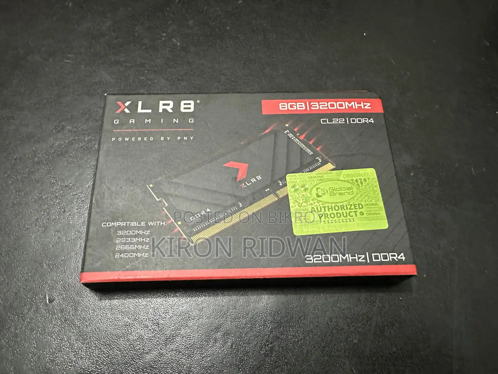 PNY XLR8 গেমিং ৮জিবি ডিডিআর৪ ৩২০০০ মেগাহার্টজ ল্যাপটপ র‍্যাম