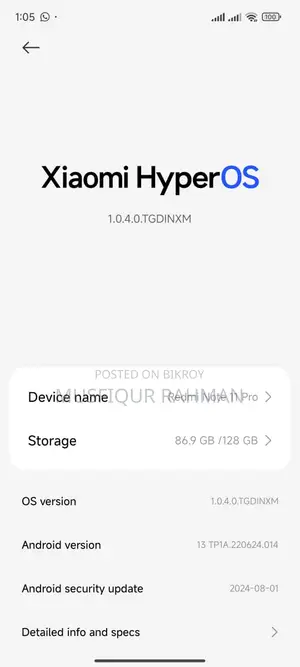 Xiaomi Redmi Note 11 Pro 5G 128 GB Blue