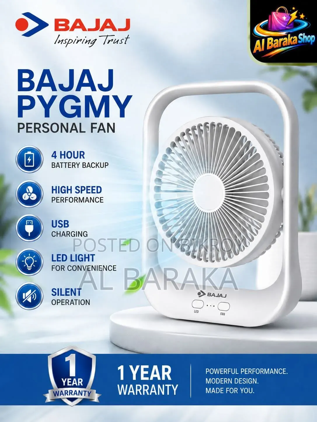 🌬️ BAJAJ Pygmy Personal Fan!