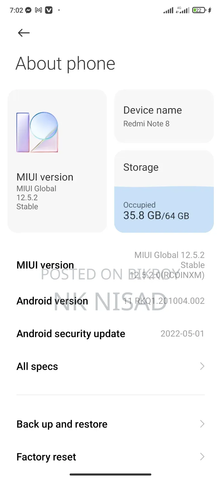 Xiaomi Redmi Note 8 64 GB Black