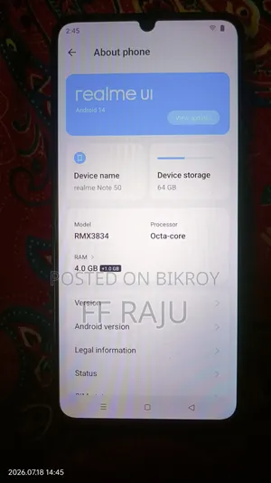 New Realme Narzo 50 64 GB Orange
