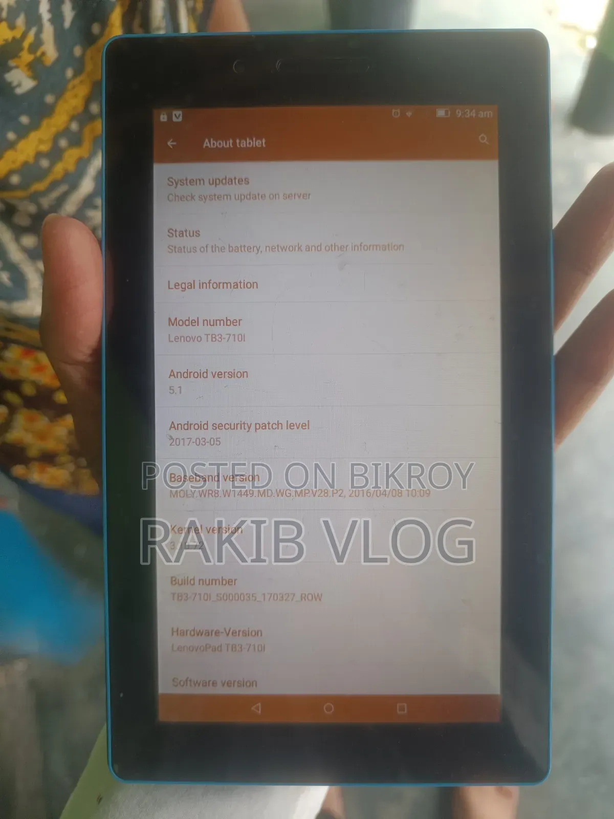 লেনোভো ট্যাব টিবি ৩১১এফইউ ৪ জিবি নীল