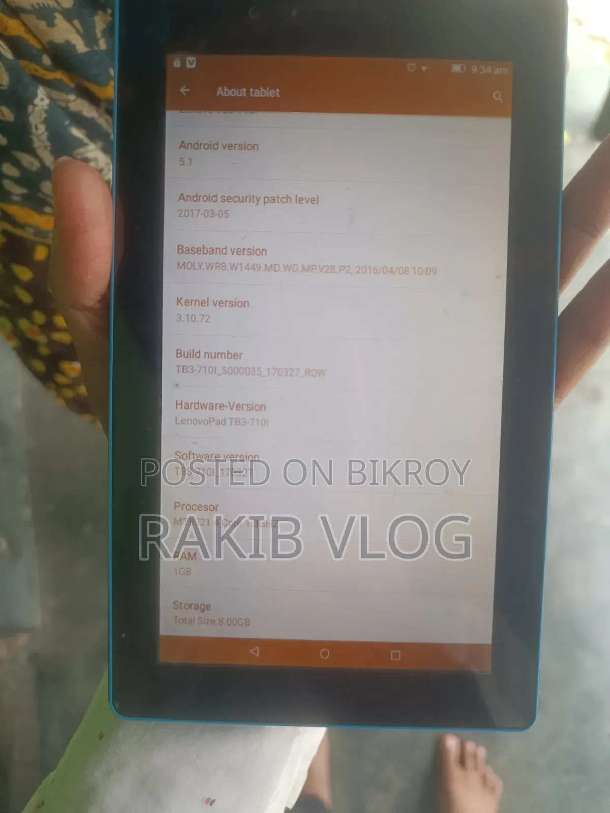লেনোভো ট্যাব টিবি ৩১১এফইউ ৪ জিবি নীল