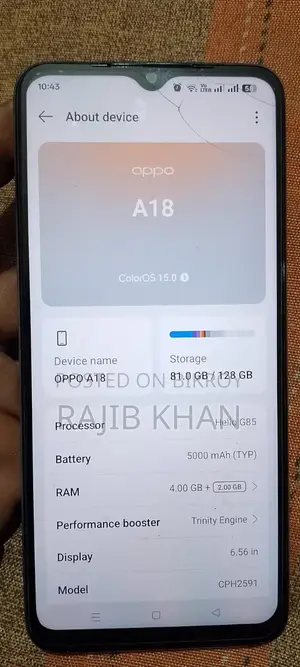 Oppo A18 128 GB Blue