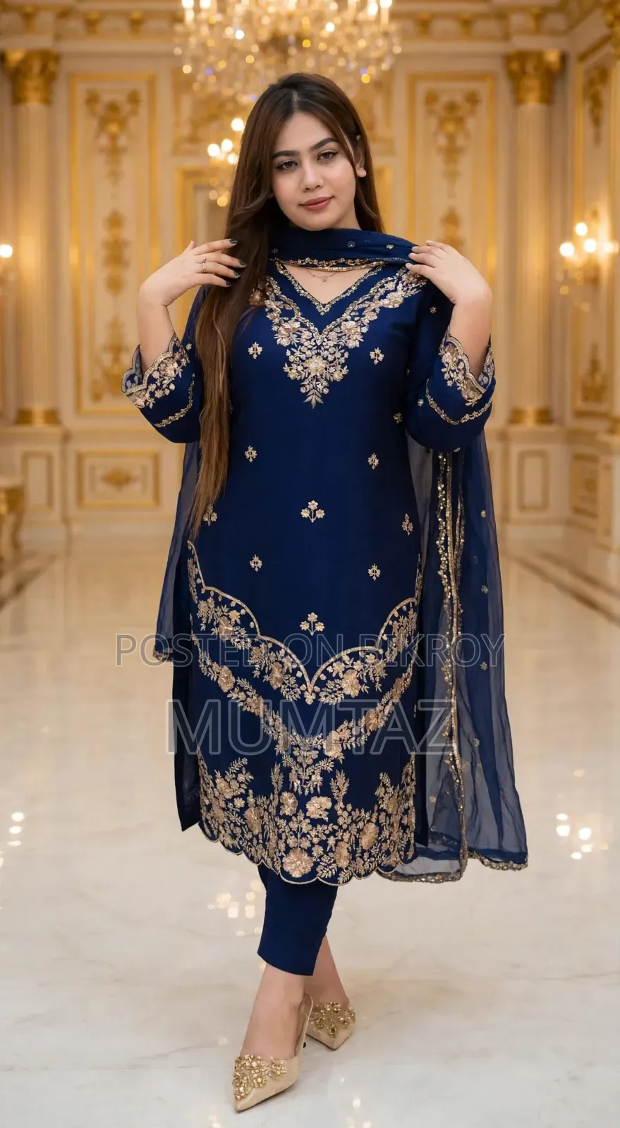Embroidery Three Piece