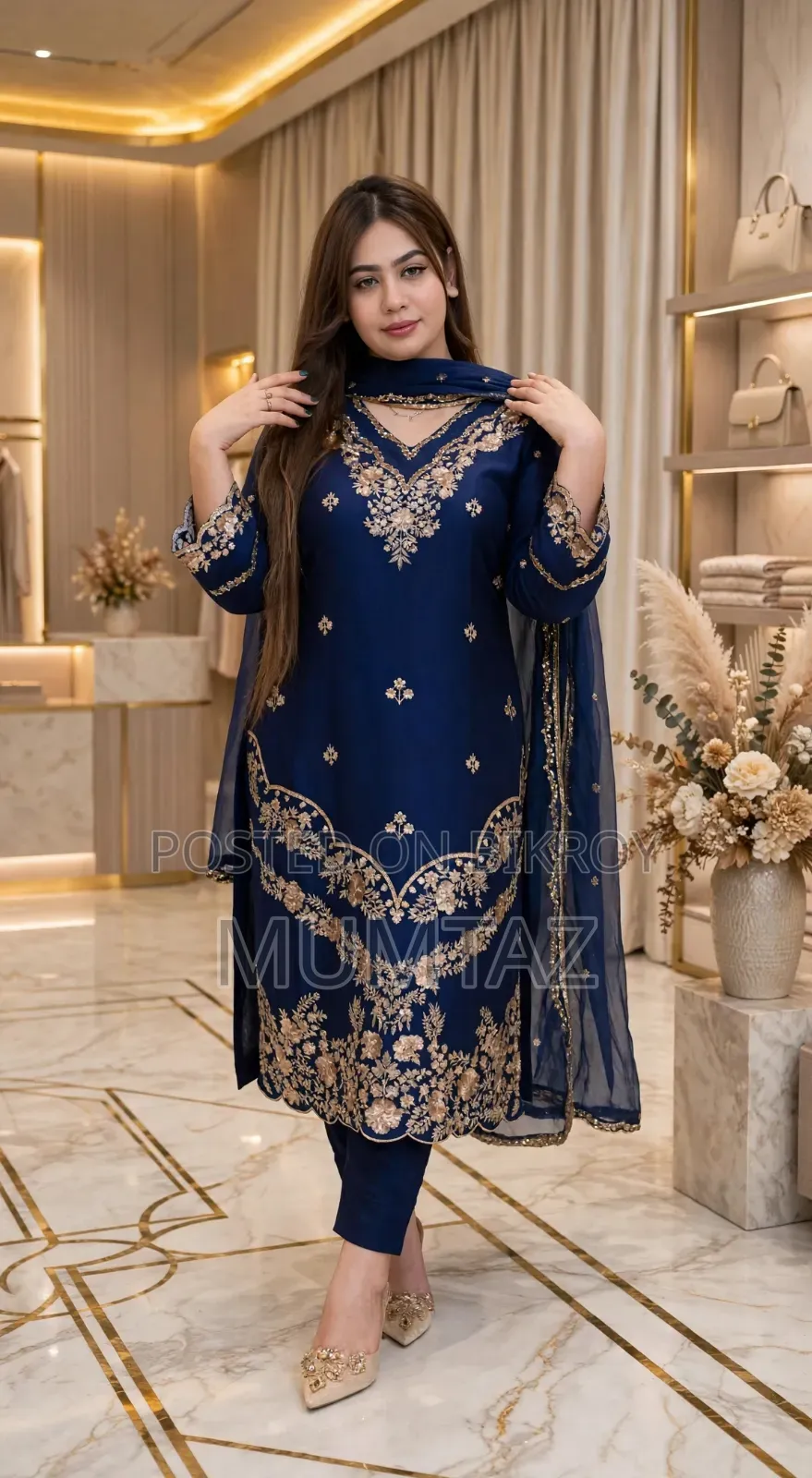 Embroidery Three Piece