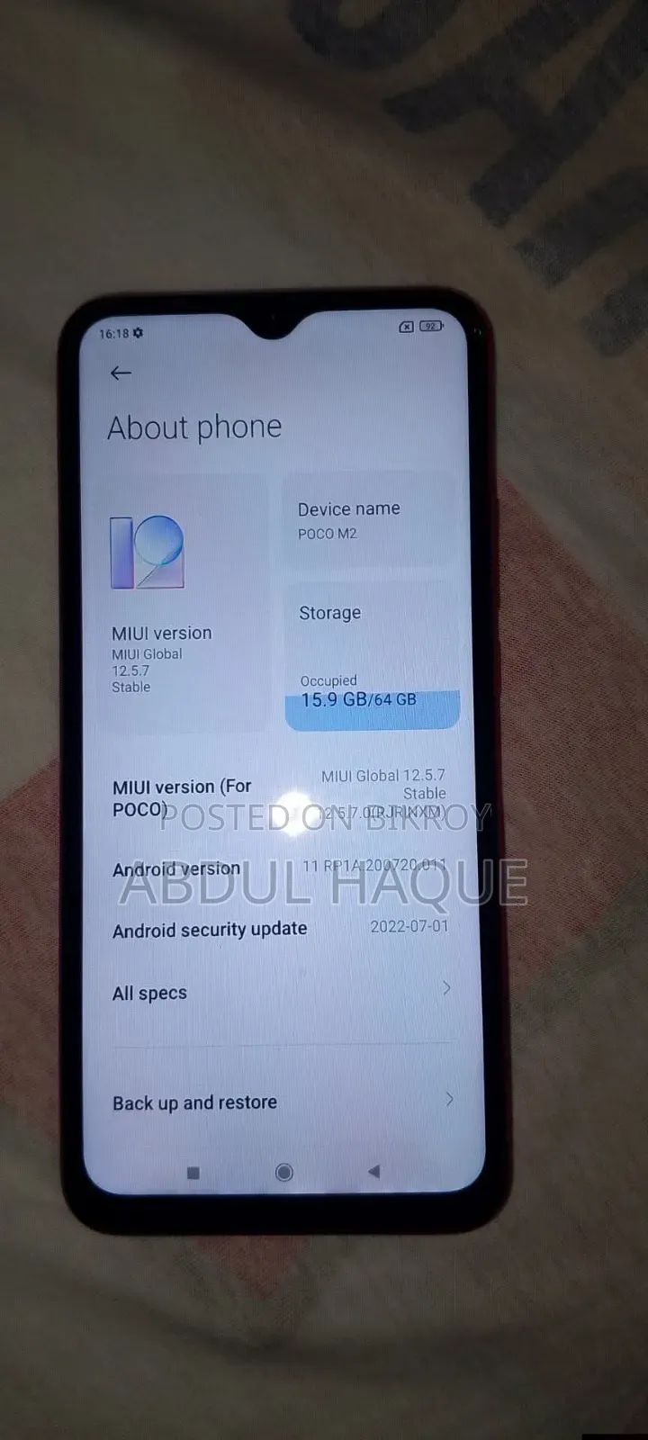 Xiaomi Poco M2 64 GB Blue