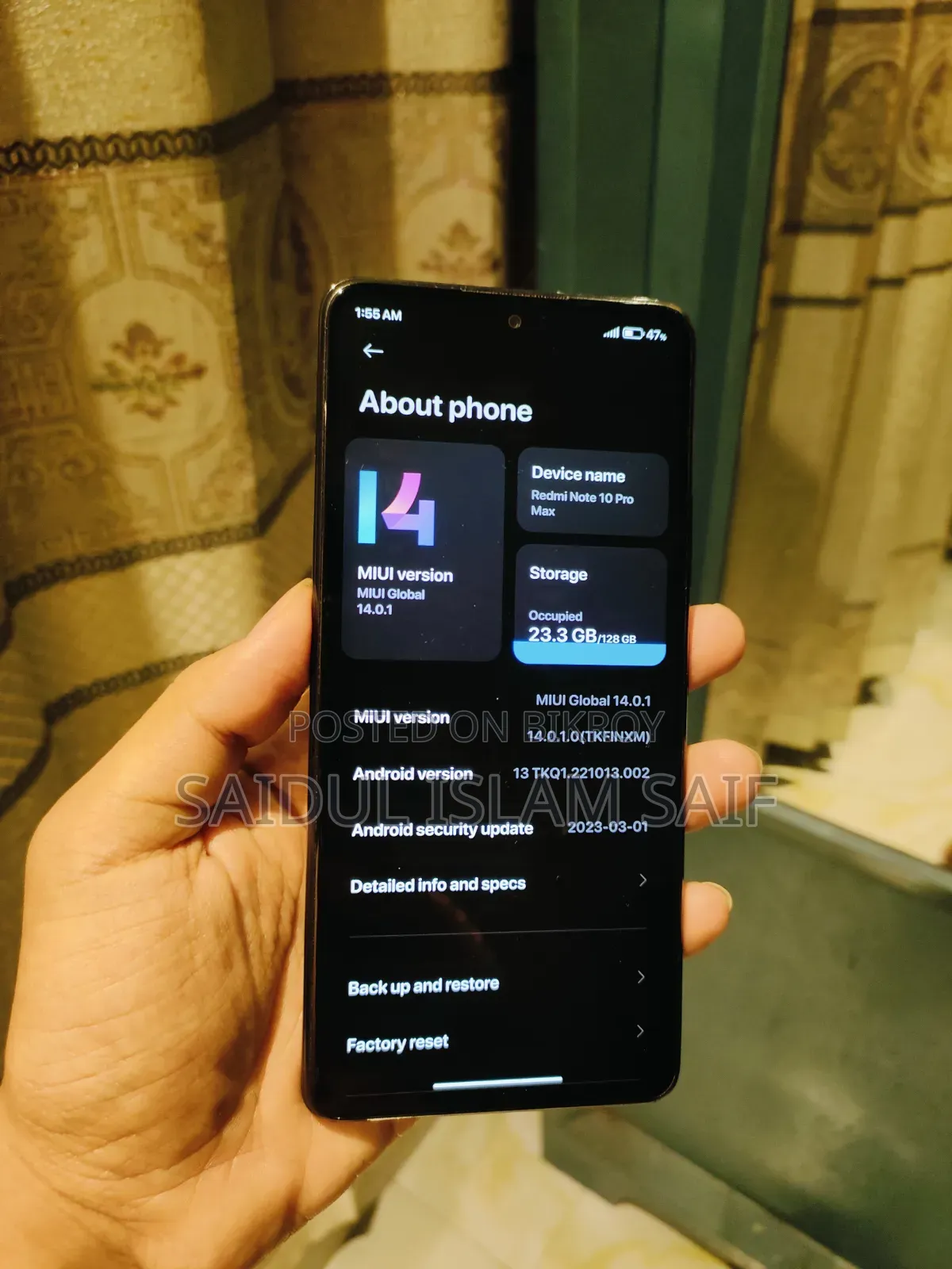 Xiaomi Redmi Note 10 Pro Max 128 GB Black