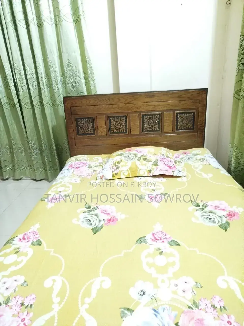 Malaysian Plus Process Wood Bed For Sale
 Size: 5ft × 7ft
