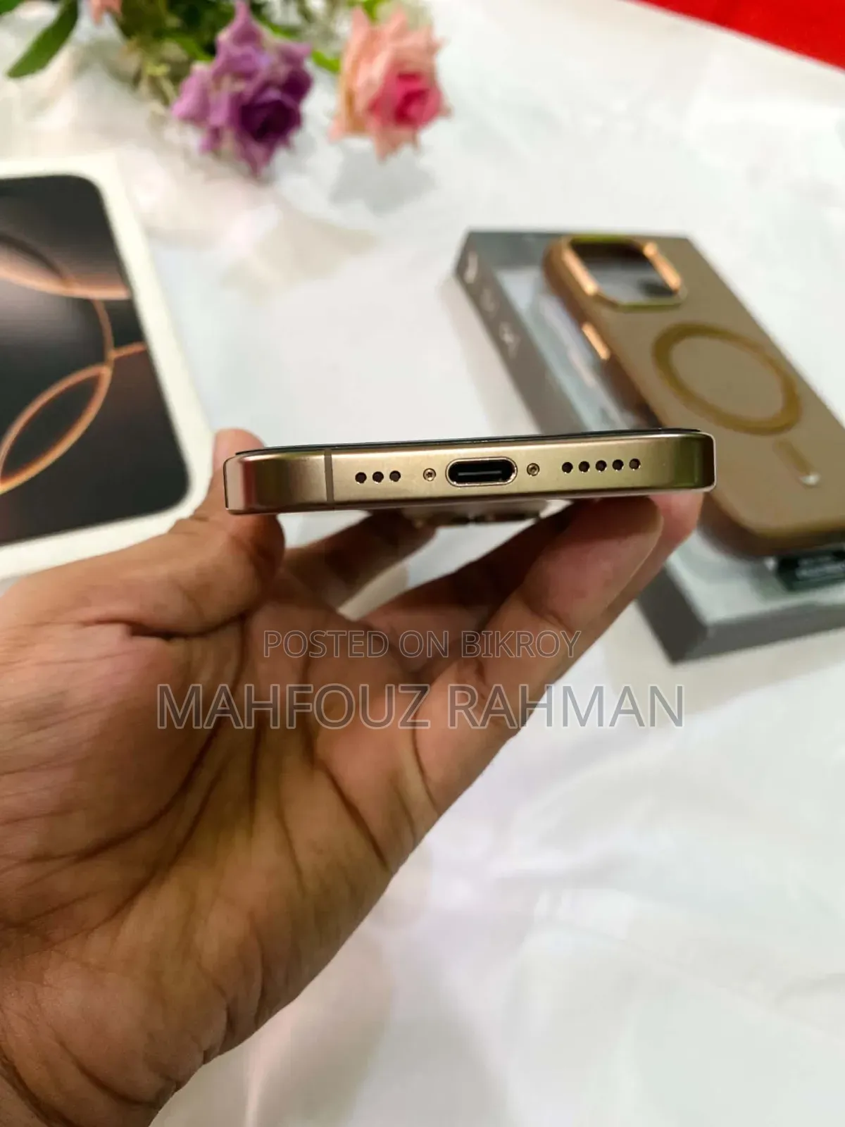 নতুন অ্যাপল আইফোন ১৬ প্রো ২৫৬ জিবি গোল্ড