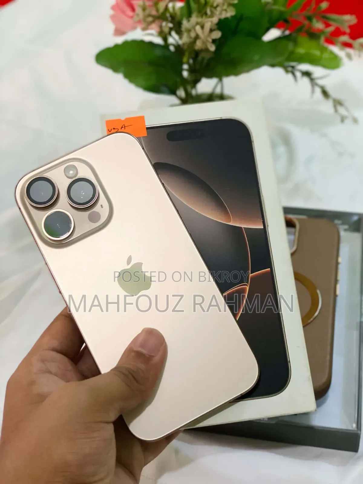 নতুন অ্যাপল আইফোন ১৬ প্রো ২৫৬ জিবি গোল্ড