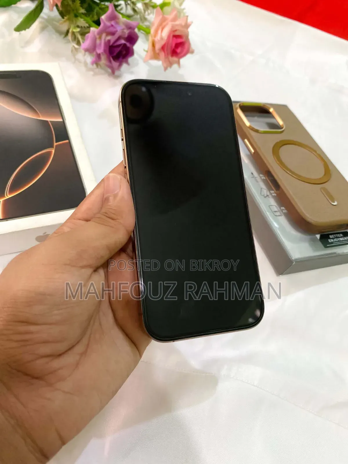 নতুন অ্যাপল আইফোন ১৬ প্রো ২৫৬ জিবি গোল্ড
