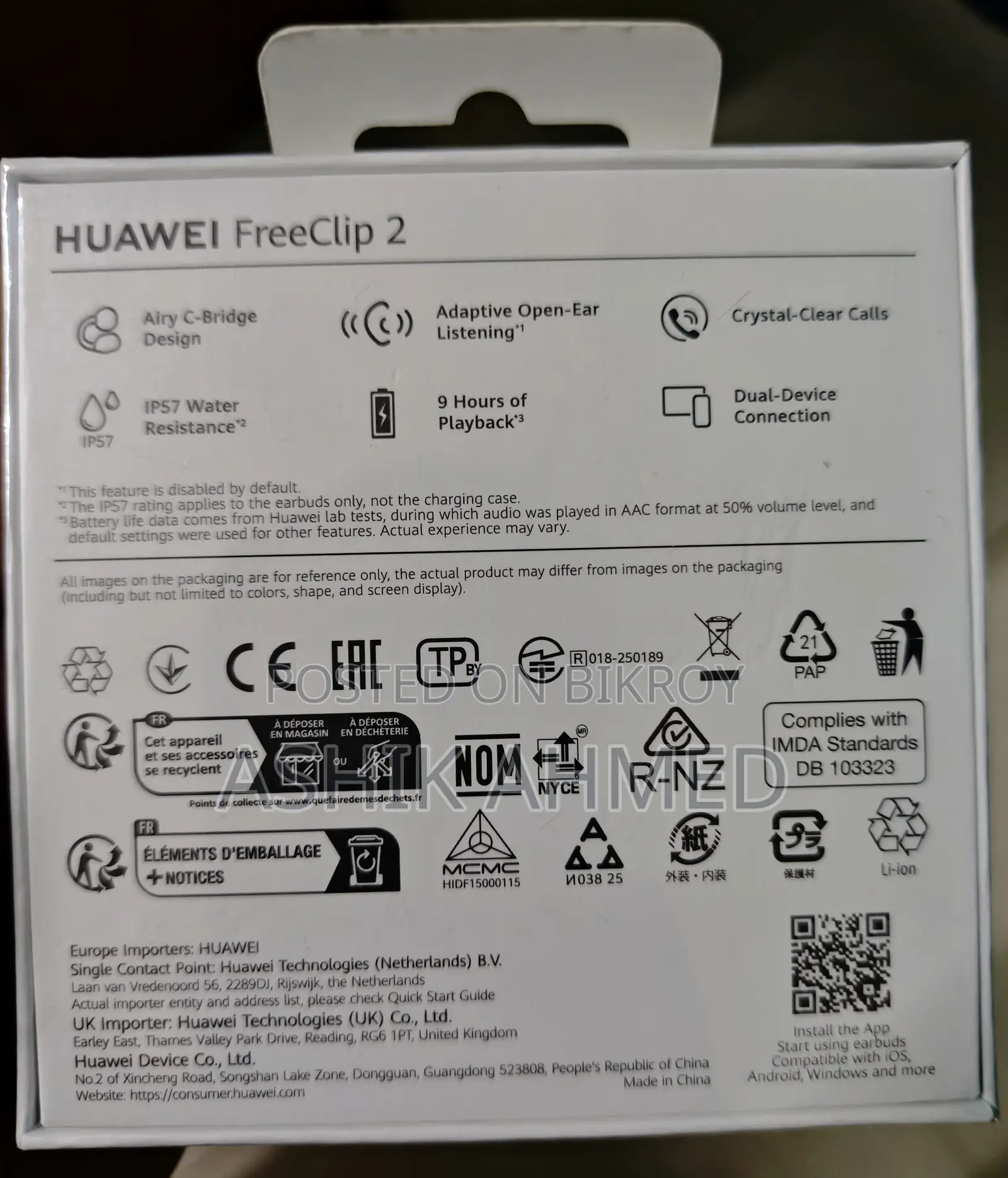 Huawei FreeClip 2 Earbuds (Brand New, Box Never Opened)