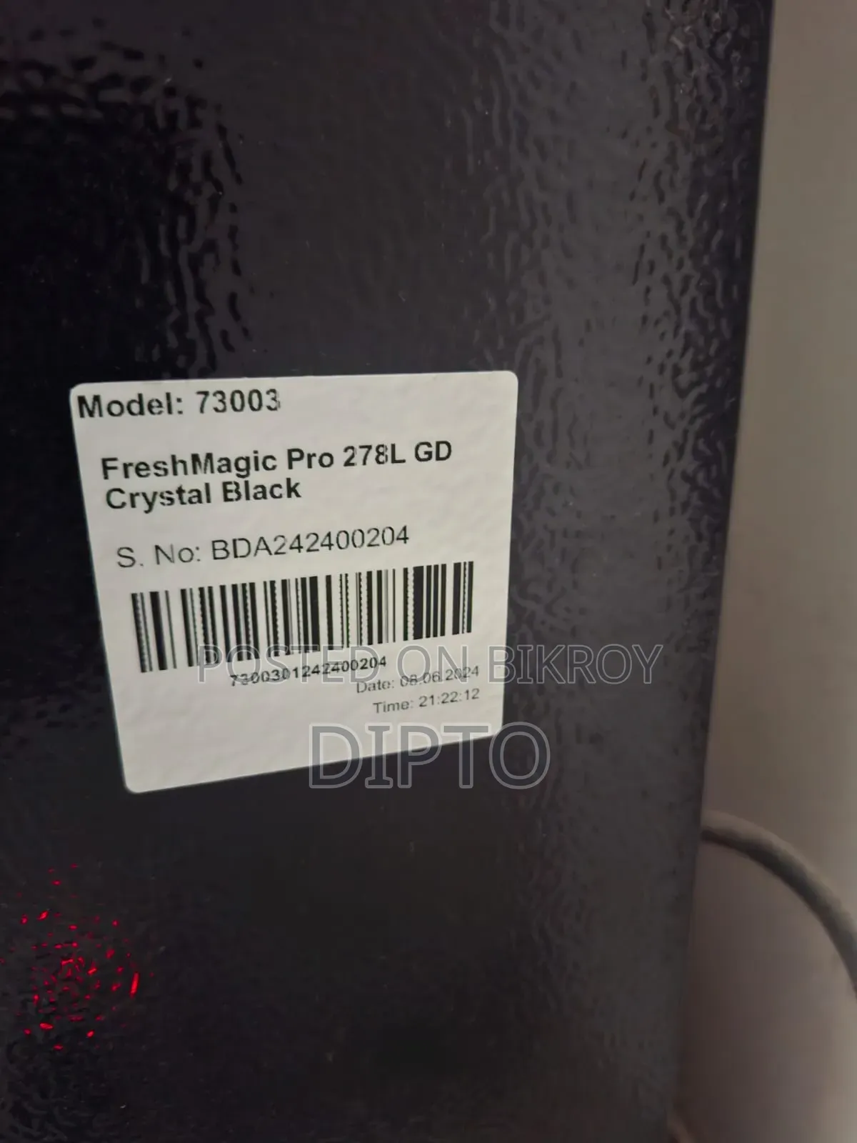 Whirlpool FreshMagic Pro 278L GD (Crystal Black)