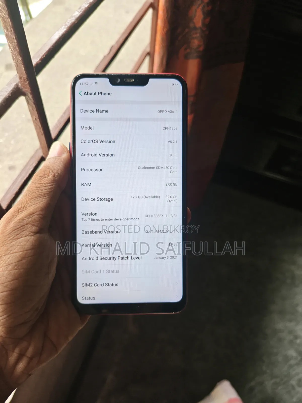 Oppo A3s 32 GB Red