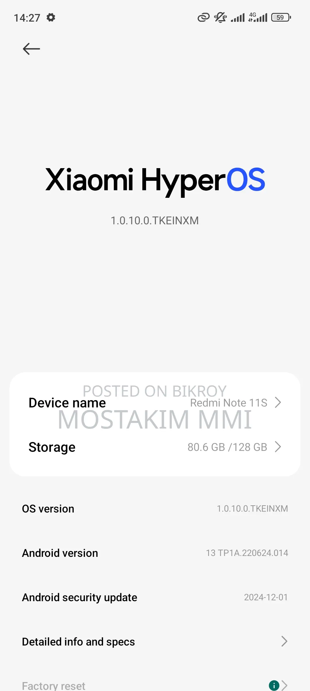Xiaomi Redmi Note 11S 128 GB