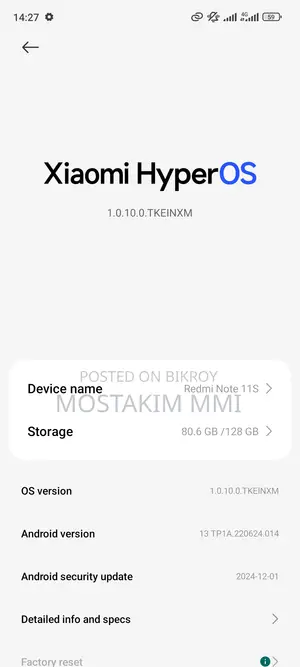 Xiaomi Redmi Note 11S 128 GB