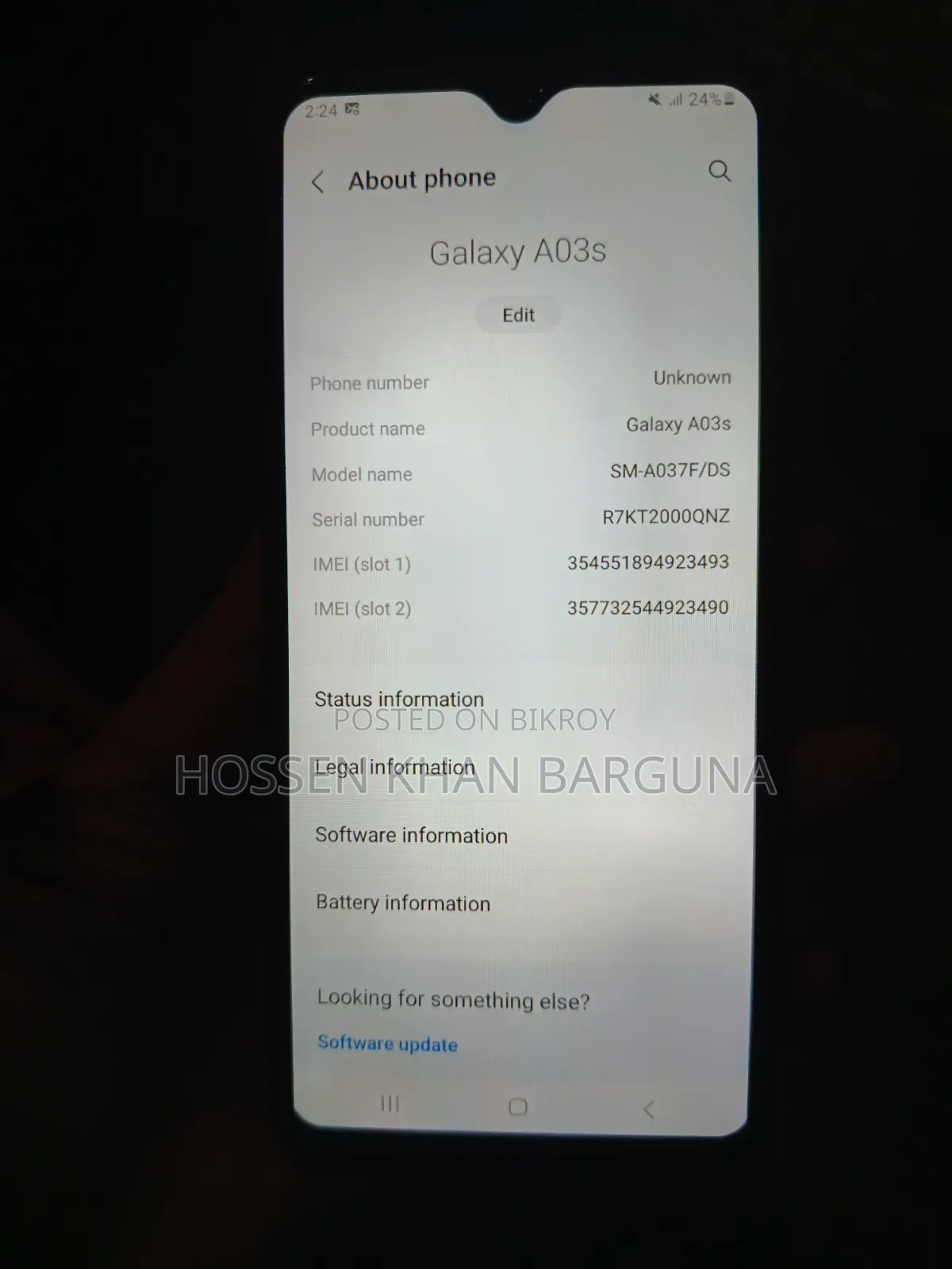 Samsung Galaxy A03s 64 GB Black