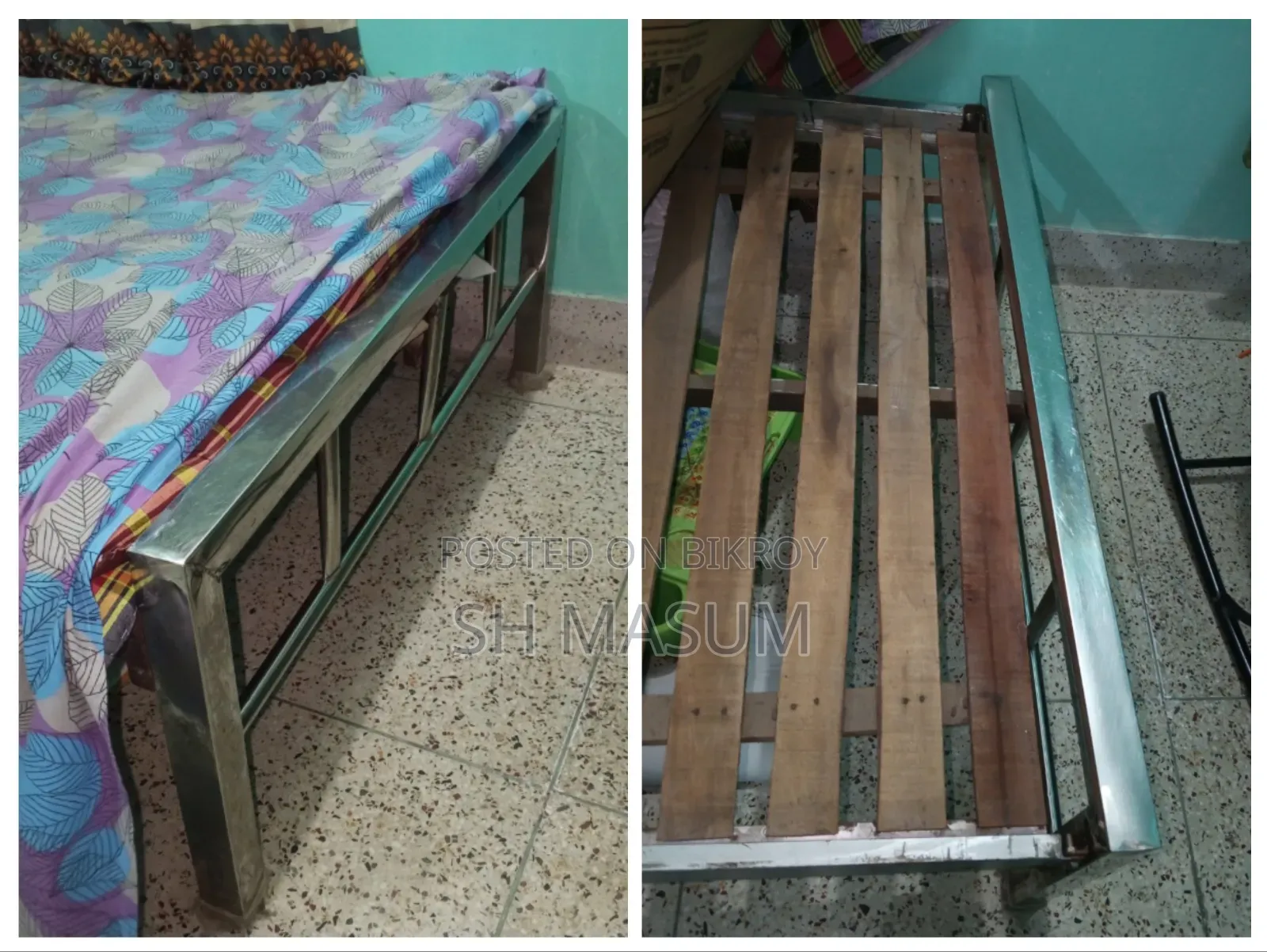 মেটাল সেমি ডাবল বেড